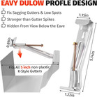 50 Pack Gutter Hangers Heavy Duty Hidden For K Style Aluminum Gutters