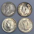 South Africa 1894 1941 1951 1960 One Shilling 4 Silver Coins