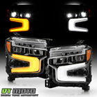 For 2022-2024 Chevy Silverado 1500 Black Led Drl W  White Animation Headlights