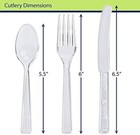 Party Dimensions 300 Ct Disposable Plastic Cutlery Combo 100 Forks Spoons Knives