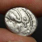 Ancient Celtic Horse Coin 80bc Gaul Silver Quinarius Sequani Tribe Gallic Celts