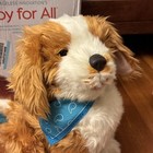 Joy For All Companion Pet Interactive Robotic Dog Brown White Blue Bandana Works