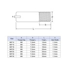 Uxcell 10pcs M6 X 25mm Slotted Cylindrical Pin 304 X 25mm  Silver