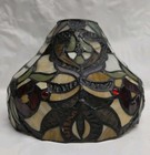 Vintage Tiffany Style Stained Slag Glass Light Pendant Lamp Shade