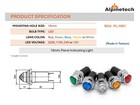 Alpinetech Pl-1601 16mm 5 8  Led Signal Indicator Pilot Light