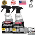 Stainless Steel Cleaner Polish Kit 2-pack Spray Microfiber Cloth Streak-free