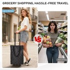 Shopping Cart With Wheels  Grocery Cart On Wheels   Trolley Bag  Collapsible    