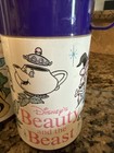 Vintage Disney Beauty And The Beast    aladdin Plastic Thermos Cup Purple 1990s