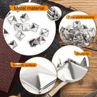 1000 Pcs 10mm Silver Studs For Clothing Four-jaw Square Punk Spikes Pyramid S   