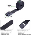 2 Pcs Premium Cam Buckle Tie Down Straps  Heavy Duty 500 Lbs Capacity Nylon