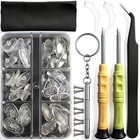 Eyeglass Nose Pads 22 Pairs Screw-in Glasses Pad Replacement Kit With