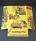 1935 Mickey Mouse Walt Disney Post Toasties Cereal Box Cutouts Uncut Taxi Driver