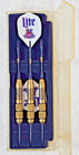 Vintage Miller Lite Dart Set     Miller Fury Steel Tip Brass Darts W  Case