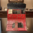 Antique Victorian Blood s Patent Helix Sewing Needles Leather Case Kit Pouch