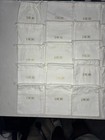 Wholesale Lot Of 20 Christian Dior White Drawstring Cotton Dust Bag Pouch 6x5 