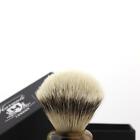 Stunning Super Silver Tip Badger Hair Wet Shaving Brush Barber Style Resin Grip