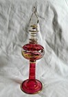 1 Egyptian Glass Perfume Bottle Gold Accent Hand Blown Red Blue Unique 8   225