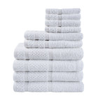 Mainstays 10 Piece Towel Set With Upgraded Softness   Durability  White 100 