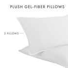 Set Of 2 Cooling Gel Fiber Bed Pillows With 100  Cotton Cover