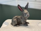 Vintage Spoontiques Miniature Pewter Bunny Rabbits Set Of 2 1978