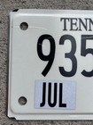 Tennessee Motorcycle License Plate  Used  935zz4