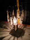 Vintage 1930 s Mid Century Boudoir Crystal Dresser Lamp Art Deco Retro