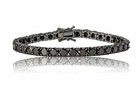 5 00ct Round Cut Black Diamond Lab Created Tennis Bracelet 14k Black Gold Plated