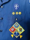 Official Boy Scouts Bsa Shirt Navy Blue Youth Large Cub Scout Short Sleeve