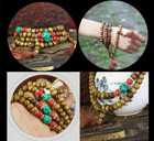 8mm Tibetan Blessed Vintage Yak Bone Buddhist Mala Necklace 108 Beads Collect