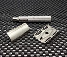 Vintage 1940 s Gillette Fat Handle Tech De Safety Razor  Triangle Slots Clean 