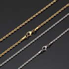 Classic Twisted Stainless Steel Pendant Chain  Available In Gold Or Silver