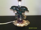 Vintage Dolphin Figurine Lamp Works 