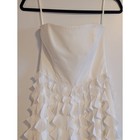 White House Black Market Y2k Strapless Ruffle Dress Ivory 2 Bridal Rehearsal