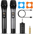 Wireless Microphone With Bluetooth  Professional Uhf Dual Handheld Dynamic Me   