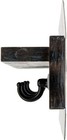 10 Inch Wooden Hookboard With Shelf  4 Metal Hooks  Includes Mounting Hardware