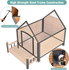 Large Dog House W  Proch Weatherproof Outdoor Kennel Large Dogs Chew-resistant