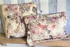 Croscill  Throw Pillow Tapestry French Cottage Pink Floral Rose Romantic Set 2