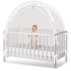 White Crib Tent   Mosquito insect Protection keeps Baby From Getting Out Alone
