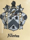 Vintage Allerton Family Coat Of Arms Framed Heraldry Genealogy Art 12x10