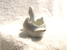 White Porcelain Swan Trinket Dish Figurine 2 1 4  T X 2 3 4  X 1 3 4 