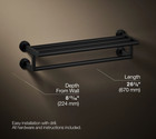 Kohler K-78376-bl Components Bathroom Hotelier Towel Shelf Matte Black New