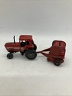 Vintage Ertl Ih Tractor 5088    Round Hay Baler 2400 Red Diecast Toy Set 1 64 