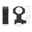 Extra High 1 95 Heavy Duty Rifle Scope 1  Inch Rings  Fits Weaver Picatinny Rail