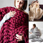 Wool Blanket Thick Yarn Roving Knitted Blanket Throw Blankets Sofa Bed Blanket