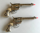 Vtg 1960s Mattel Fanner 50 Cap Guns Replica Toy W  Cowboy Holster Belt Lot Of 2