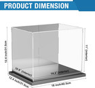Football Helmet Display Case Full Size With Mirror Back And Black Metal Grooved