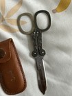 Sterling Silver Antique Folding Sewing Scissors Stainless Blades  Japan