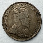 1907 Canadian Sterling Silver 5 Cent Coin Nice Vg Details King Edward