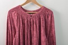 Maurices Long Sleeve Blouse T-shirt Womens 2x Pink Cotton Modal Floral