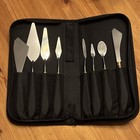 New Painters Edge Studio 8pc Stainless Steel Italian Style Palette Knives W case